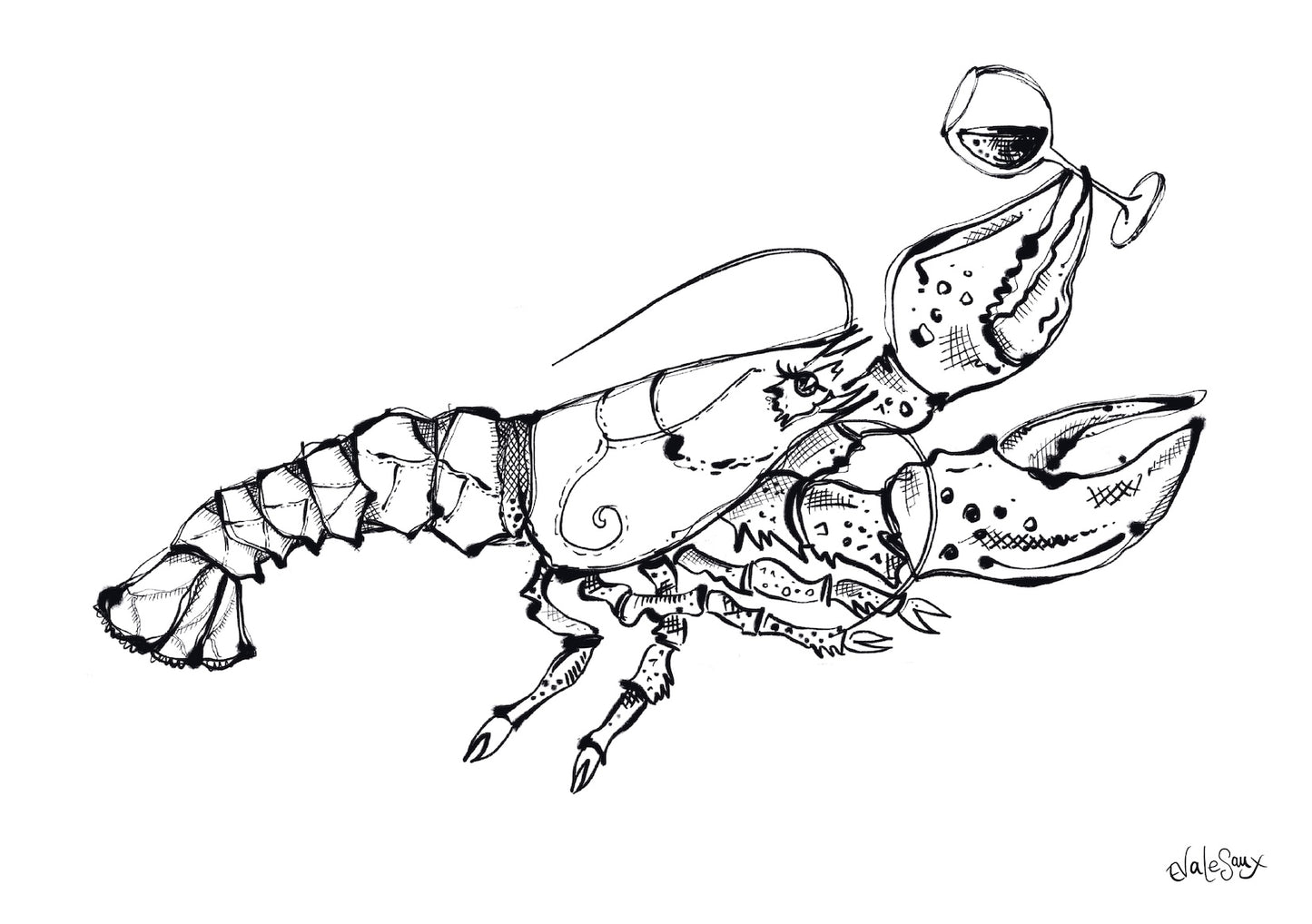 "Homard breton" - 24x18 & 40x30cm