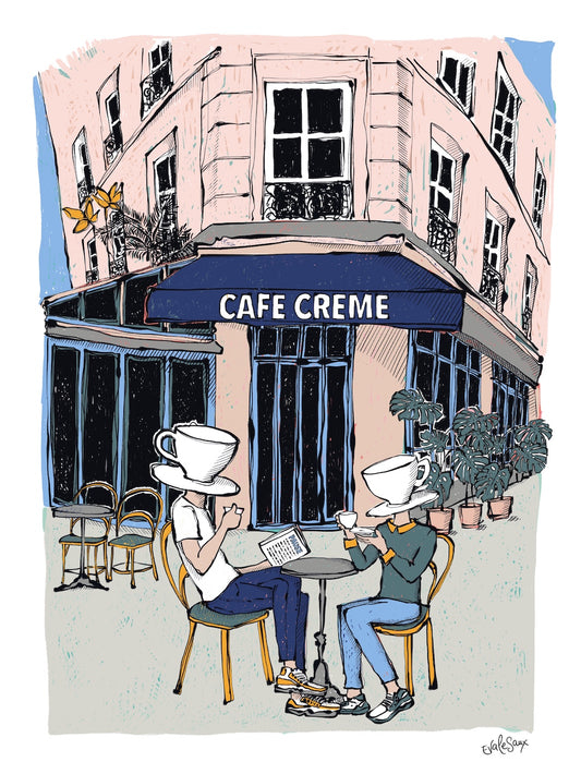 "Café Crème" - 30x40cm