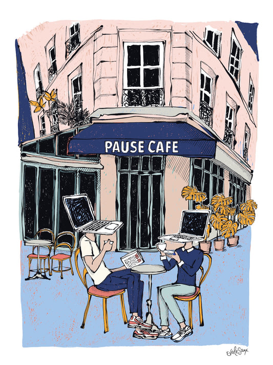 "Pause Café" - 30x40cm