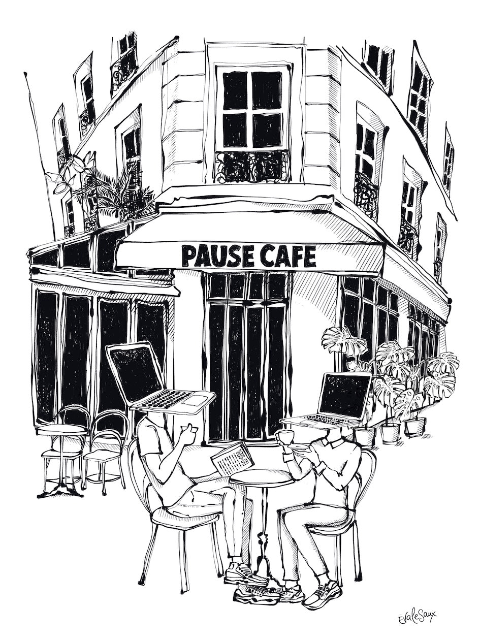 "Pause Café" - 30x40cm